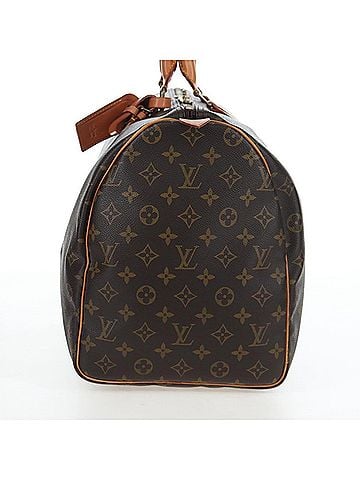 Louis Vuitton Keepall Monogram Canvas Brown Canvas Travel Bag Bag (view 2)