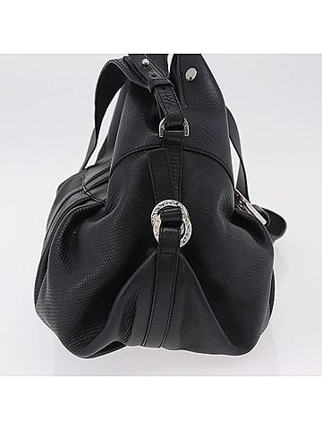 Bvlgari Chandra Hobo Leather Black Leather Shoulder Bag Bag (view 2)