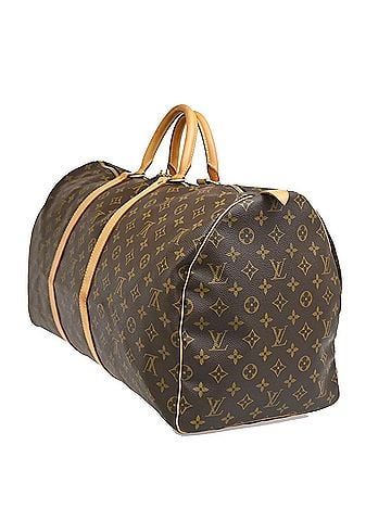 Louis Vuitton Keepall Monogram Canvas Brown Canvas Travel Bag Bag (view 2)