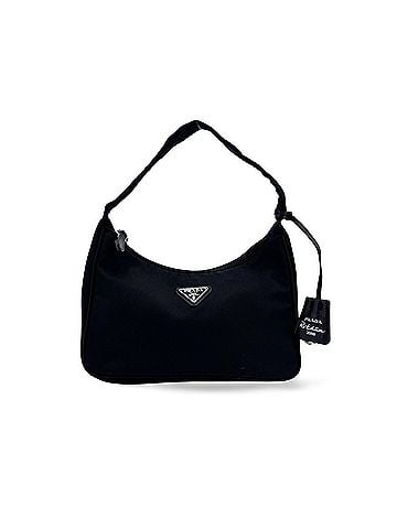 Prada Re-Edition Velvet Black Nylon Shoulder Bag Bag (view 1)