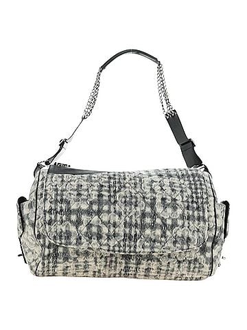 Chanel Vintage Camellia Flap Camera Quilted Tweed White Wool Shoulder Bag Bag (view 1)