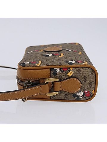 Gucci Disney Mickey Mouse Printed Mini Gg Coated Canvas Beige Canvas Shoulder Bag Bag (view 2)