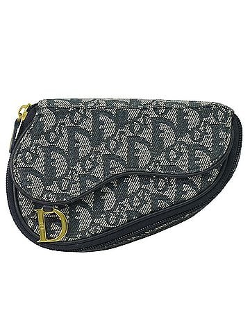 Dior Saddle Zip Diorissimo Canvas Navy Canvas Clutche &amp; Pouche Bag (view 1)