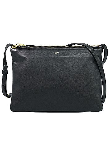 Céline Trio Leather Black Leather Crossbody Bag Bag (view 1)