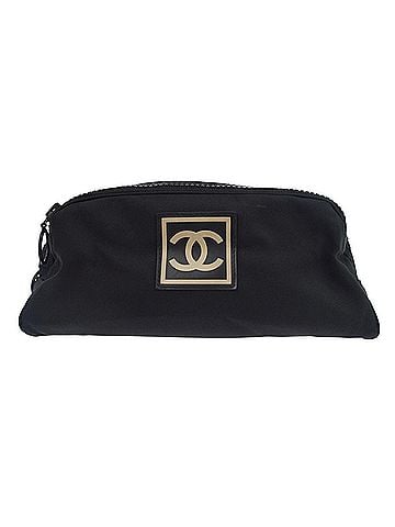 Chanel Sport Double Zip Nylon Black Nylon Clutche &amp; Pouche Bag (view 1)