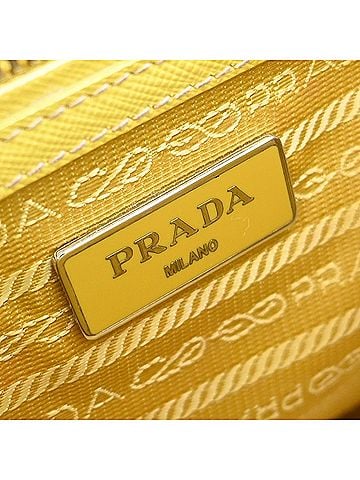 Prada Galleria Double Zip Saffiano Leather Yellow Leather Tote Bag Bag (view 2)