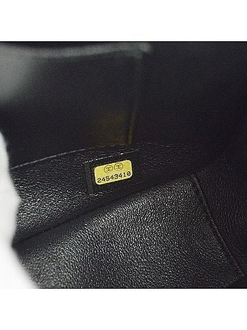 Chanel Reversed Flap Chevron Lambskin Black Leather Handbag (view 2)