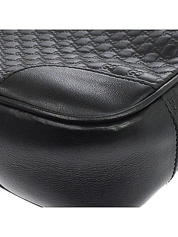 Gucci Bree Disco Microssima Leather Black Leather Crossbody Bag Bag (view 2)