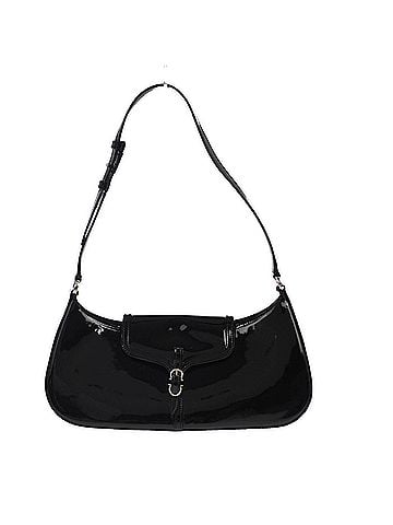 Salvatore Ferragamo Vintage Gancini Hobo Leather Black Patent_Leather Shoulder Bag Bag (view 1)