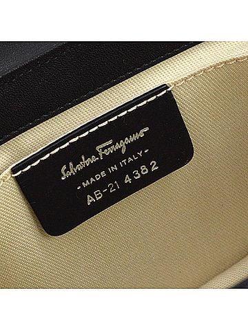 Salvatore Ferragamo Vintage Gancini Hobo Leather Black Patent_Leather Shoulder Bag Bag (view 2)
