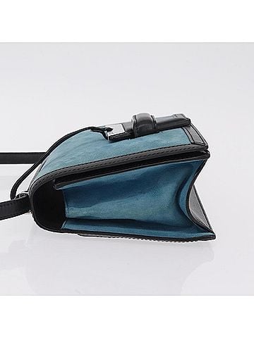 Loewe Barcelona Suede With Leather Blue Suede Shoulder Bag Bag (view 2)