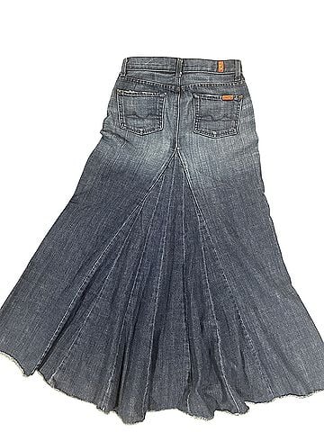 7 For All Mankind Denim Skirt (view 2)