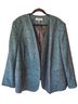 Kasper Animal Print Blue Black Blazer Size 24 - photo 1