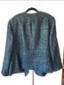 Kasper Animal Print Blue Black Blazer Size 24 - photo 4