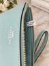 Coach 100% Canvas Teal Green Leather Clutch One size - photo 7