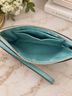 Coach 100% Canvas Teal Green Leather Clutch One size - photo 8
