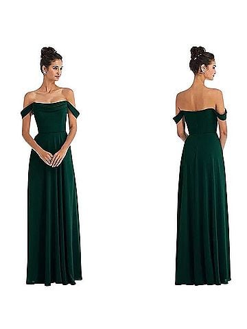 Thread Off The Shoulder Draped Neckline Maxi Dress Casual Dress (view 1)