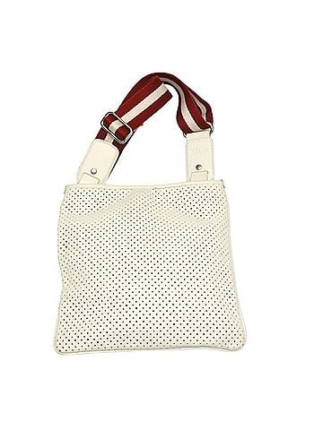 Bally BALLY Punching Leather Crossbody Shoulder Belt White Bag (view 2)