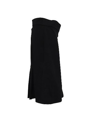 Prada Prada Rubber-Patch Accent Midi Skirt in Black Cotton (view 2)