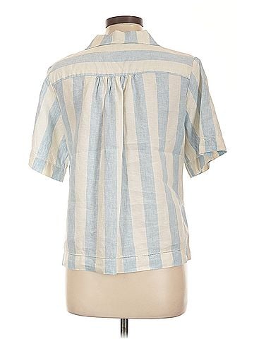 Birds of Paradis by Trovata La Maille Sezane Paris Short Sleeve Button Down Shirt (view 2)
