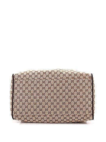 Gucci Web Carry On Duffle Bag GG Canvas with Leather Medium (view 2)