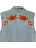 Pol 100% Cotton Floral Blue Vest Size S - photo 4
