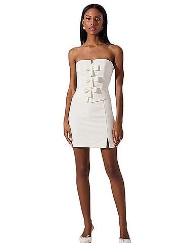 Aster Strapless Layered Bow Mini Dress Cocktail Dress (view 1)