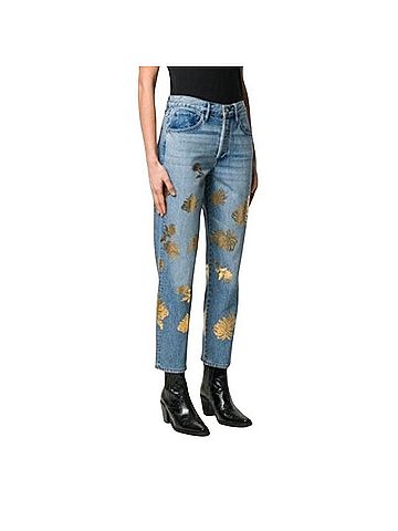 3x1 Floral Pattern High-rise Crop Relaxed Fit Jean Jeans (view 2)