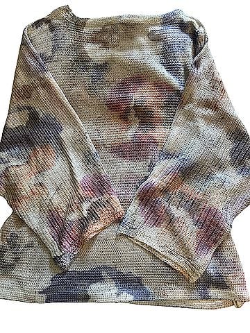 Sioni casual floral print sparkle knit sweater Pullover Sweater (view 2)