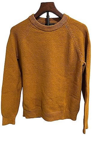 Banana Republic Mustard Crew Neck Sweater Pullover Sweater (view 1)