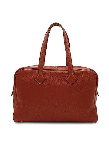 Hermès HERMES Victoria 35 Handbag/Shoulder Bag, Taurillon Clemence Leather, Red, ?Q Stamp (view 1)