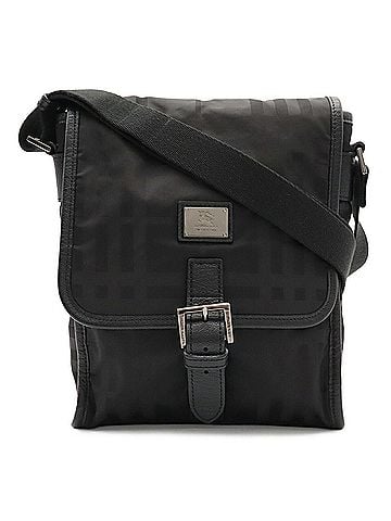 Burberry BURBERRY Black Label Shoulder Bag/Pouch, Check Pattern, Nylon &amp; Leather, (view 2)