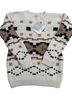 Talitha 100% Baby Alpaca Fair Isle Tan Brown White Gray Pullover Sweater Size XS - photo 13