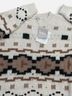 Talitha 100% Baby Alpaca Fair Isle Tan Brown White Gray Pullover Sweater Size XS - photo 5