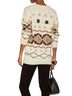 Talitha 100% Baby Alpaca Fair Isle Tan Brown White Gray Pullover Sweater Size XS - photo 2