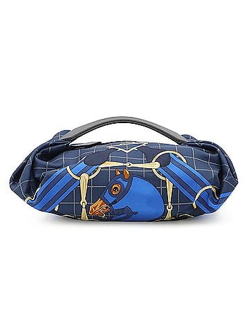 Hermès HERMES Valusois handbag, Tattersall silk vache hunter leather, navy blue, black, multicolor, K stamp. (view 1)