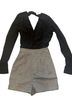 Papaya 100% Polyester Print Black White Romper Size S - photo 1