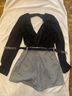 Papaya 100% Polyester Print Black White Romper Size S - photo 4