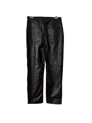 Abercrombie & Fitch 90s Straight Ultra High Rise Leather Pants (view 2)