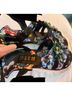 MSGM Floral Multi Color Black Sandals Size EU 41 - photo 4