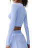 Alo Blue Long Sleeve Top Size S - photo 2
