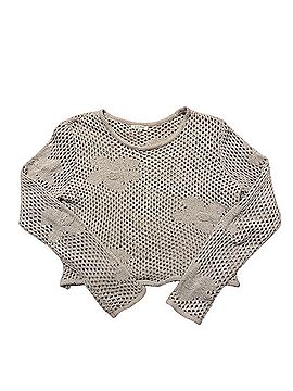 Z Supply Fishnet Floral Open-Knit Sweater Long Sleeve T-Shirt (view 1)