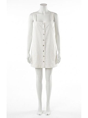Show Me Your Mumu Everly Mini Dress in White Linen (view 1)