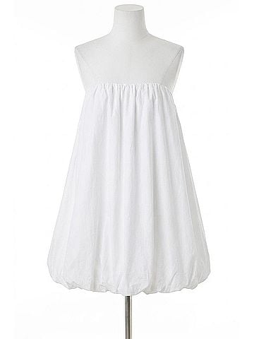 Show Me Your Mumu Beverly Bubble Dress in White Poplin (view 1)