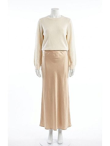 Show Me Your Mumu Tammi Twofer Maxi Dress in Cream (view 1)
