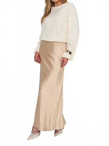 Show Me Your Mumu Tammi Twofer Maxi Dress in Cream (view 2)