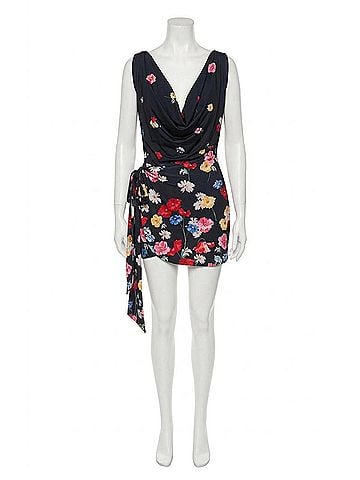 Show Me Your Mumu Callie Cowl Mini Dress in Falling Floral (view 1)