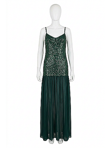 Show Me Your Mumu Dalia Maxi Dress in Emerald Sequins (view 1)