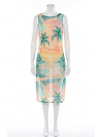 Show Me Your Mumu Kiki Mini Dress in Blue Multi (view 1)
