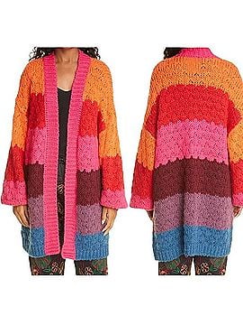 FARM Rio Stripe Open Front Cardigan Cardigan (view 1)